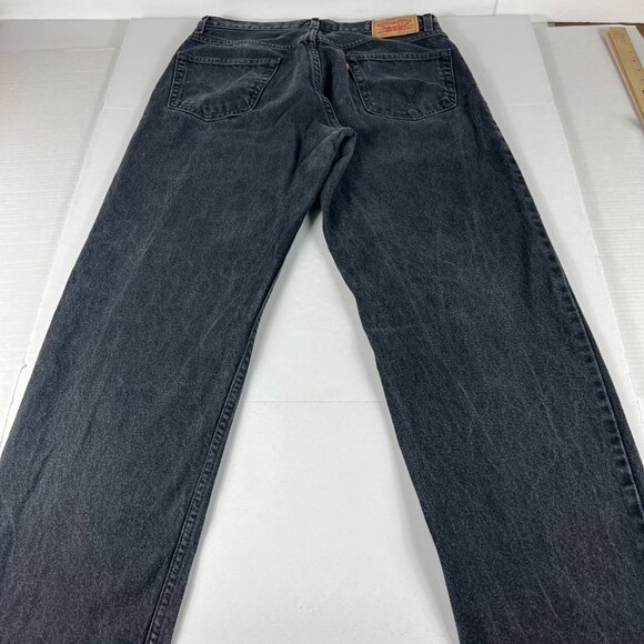 Y2K Levi's Jeans Men's Measured 34x32* 550 Relaxed Black Faded Denim Tag 34x34 - Picture 9 of 16
